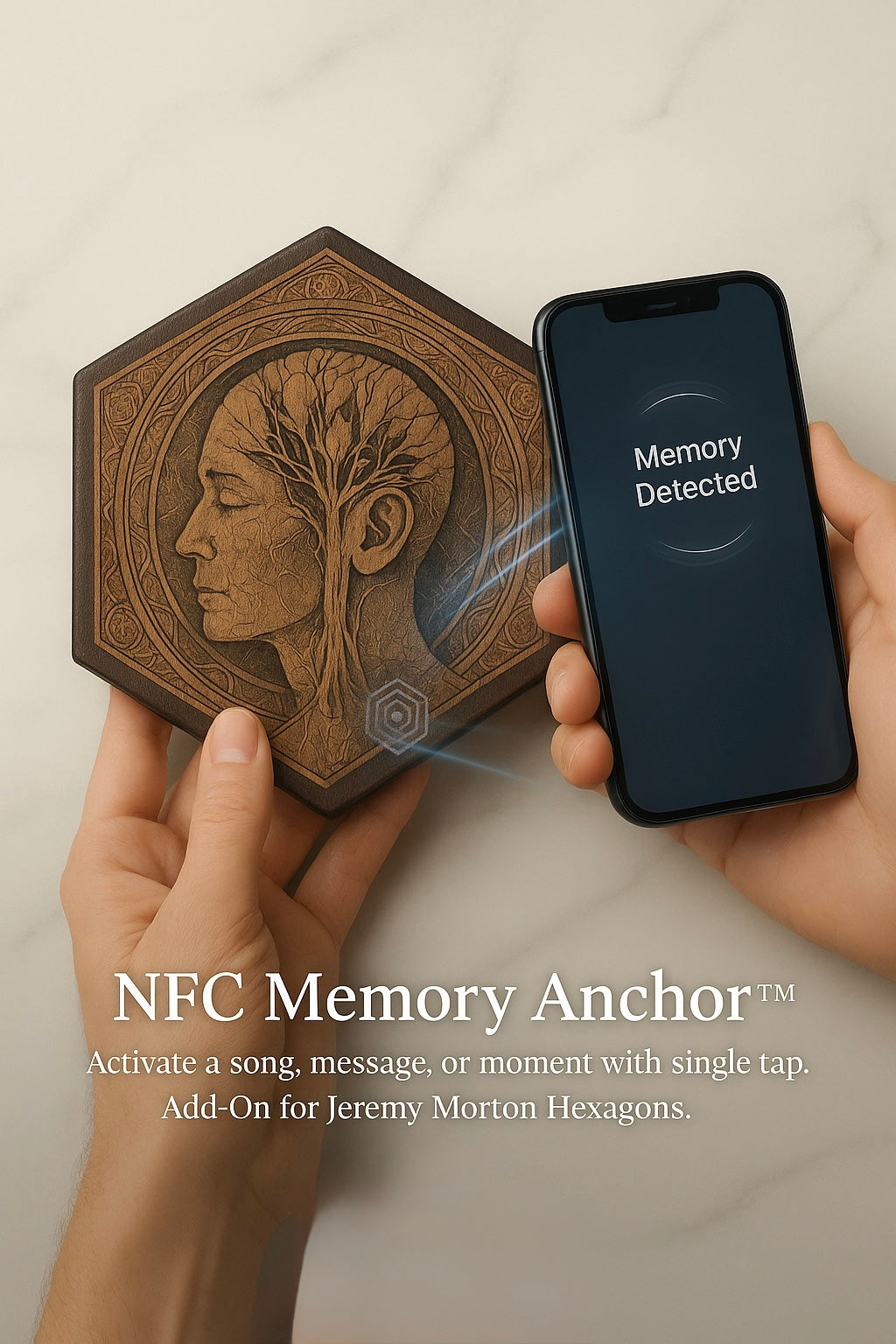 Custom Jeremy Morton Hexagon — 11″ Commission (Wood-Burn + Hand-Painted)