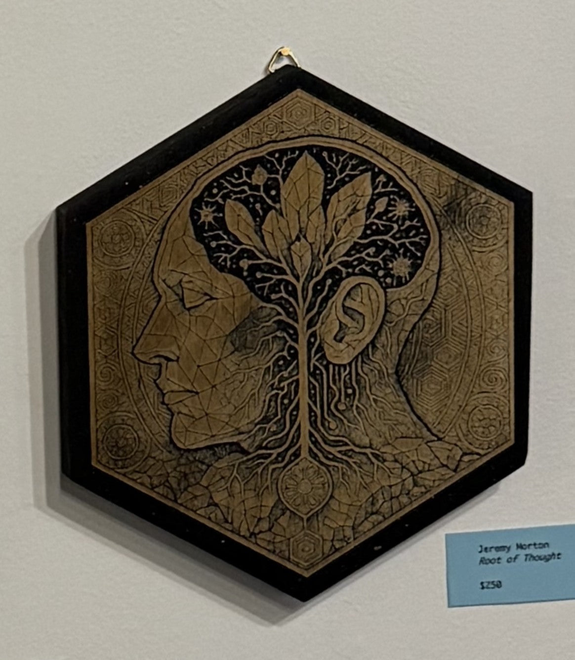 Jeremy Morton Hexagon — 11″ Signature Painted Wood-Burn Male (Limited Original)